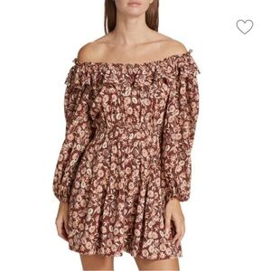 NWT The Westside brand Layla mini dress floral print off shoulder
